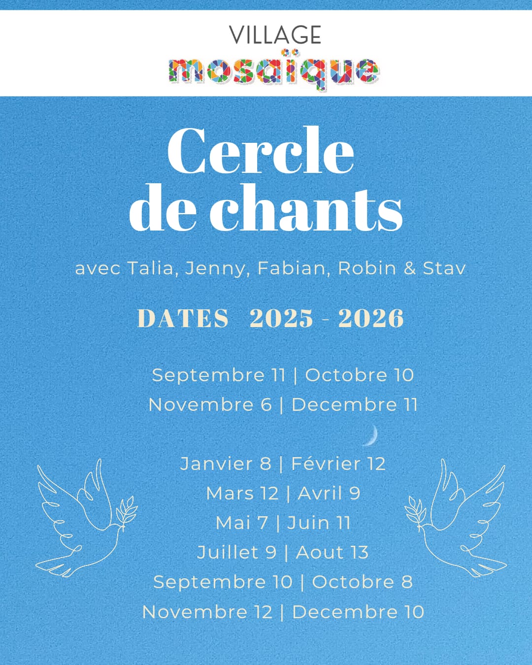 cercle de chants - Village Mosaïque