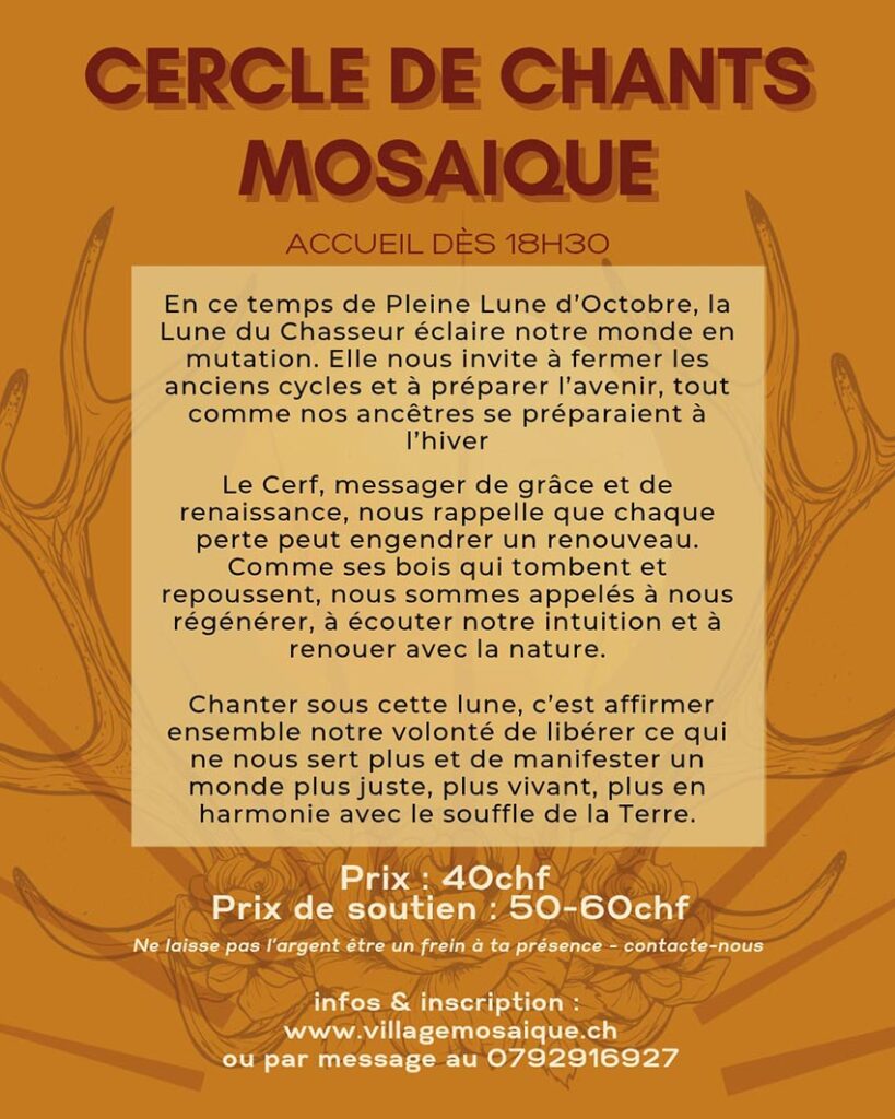 flyer cercle de chants mosaïque