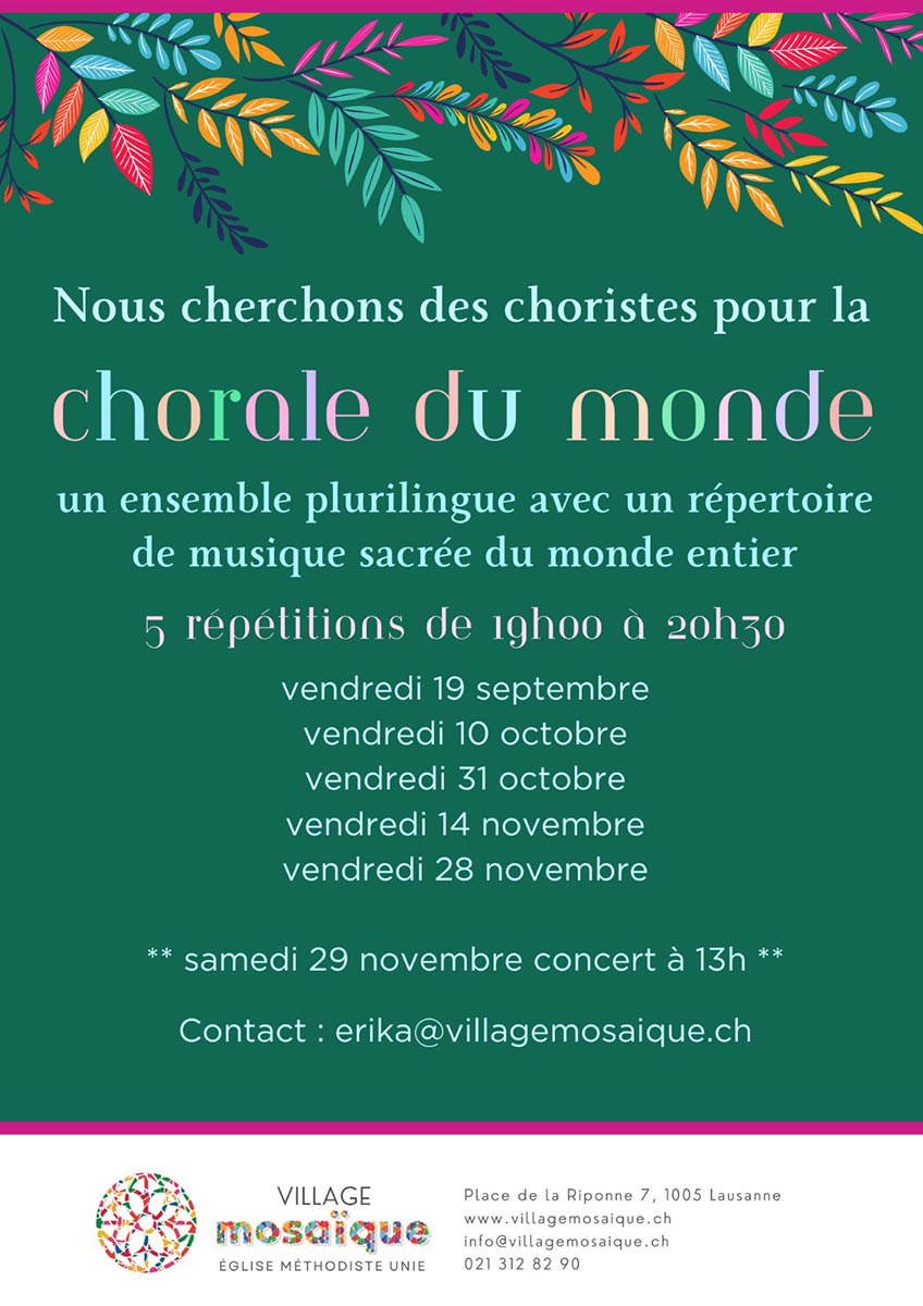 chorale du monde du village mosaique